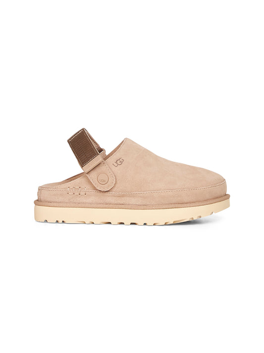 Sand Goldenstar suede mules