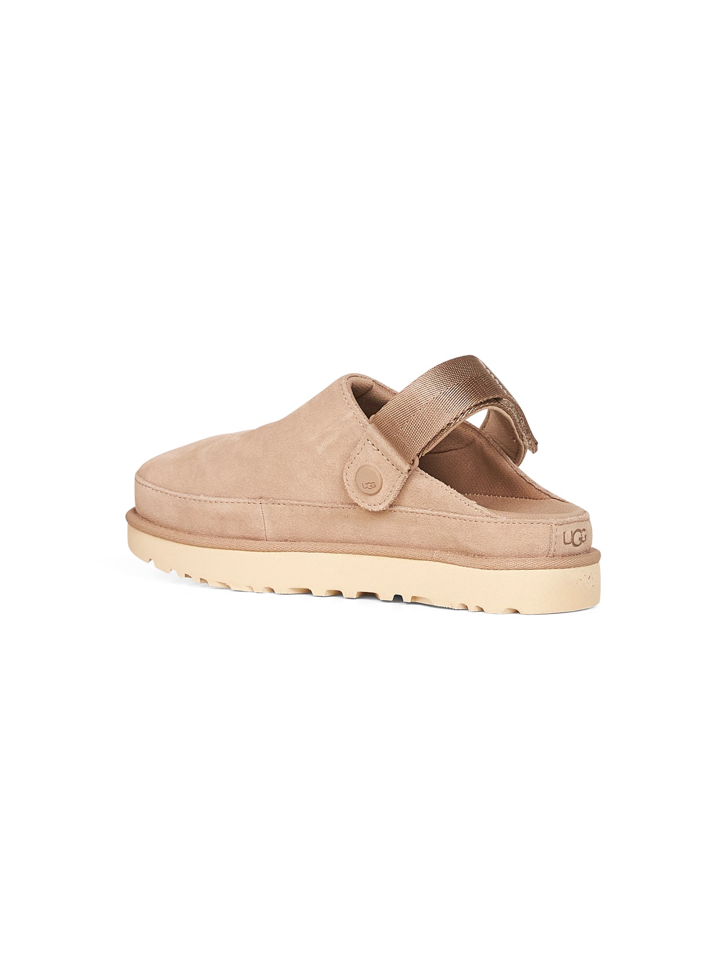 Sand Goldenstar suede mules