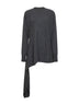 Grey cashmere knit asymmetric sweater