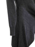 Grey cashmere knit asymmetric sweater