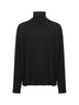Black cashmere cut-out turtleneck sweater