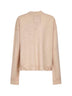 Maglia in cashmere beige con dettagli effetto vissuto