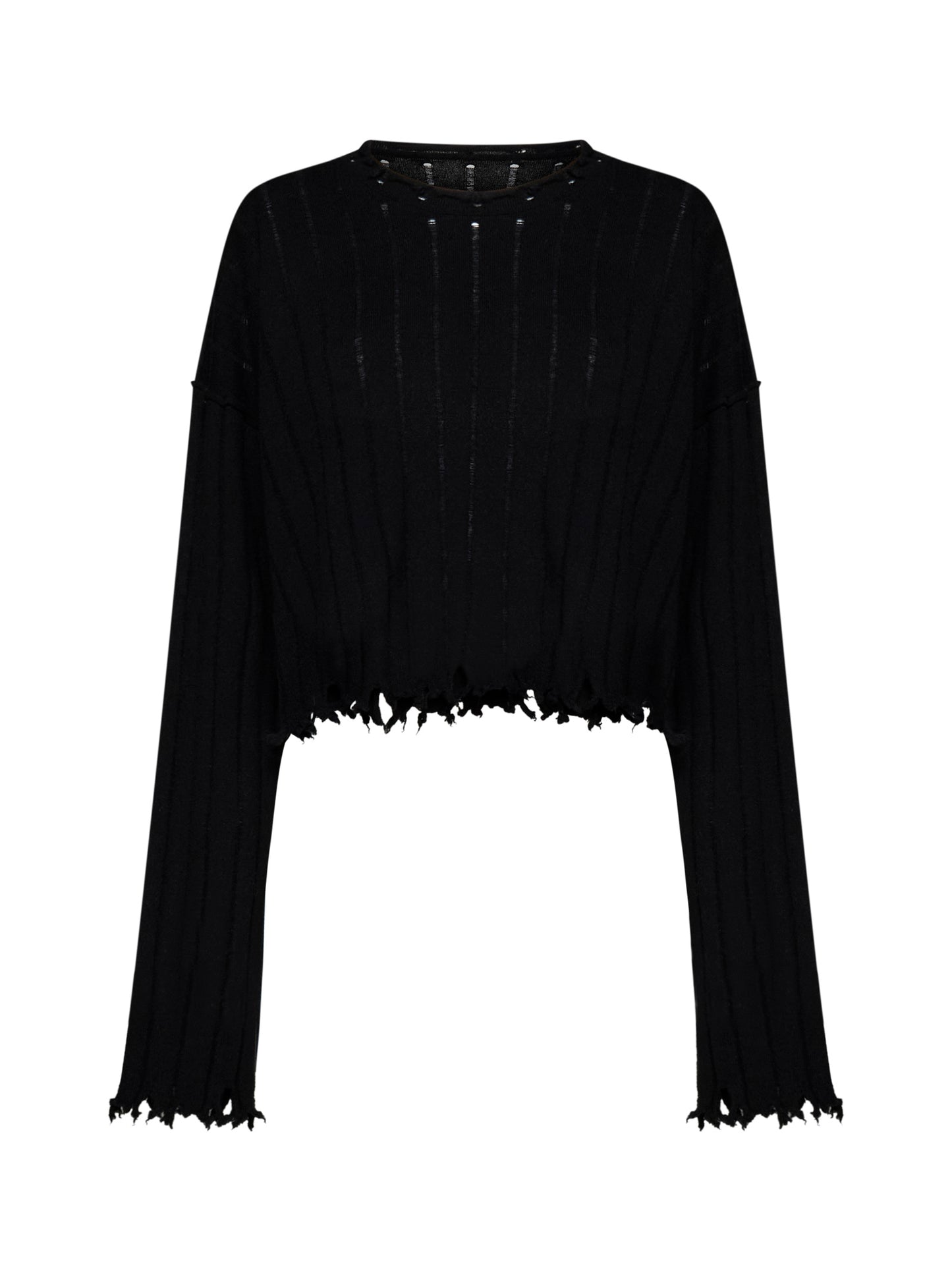 Top with fringed hem
