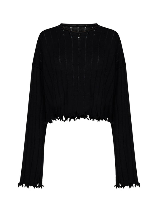 Top with fringed hem