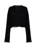 Top with fringed hem