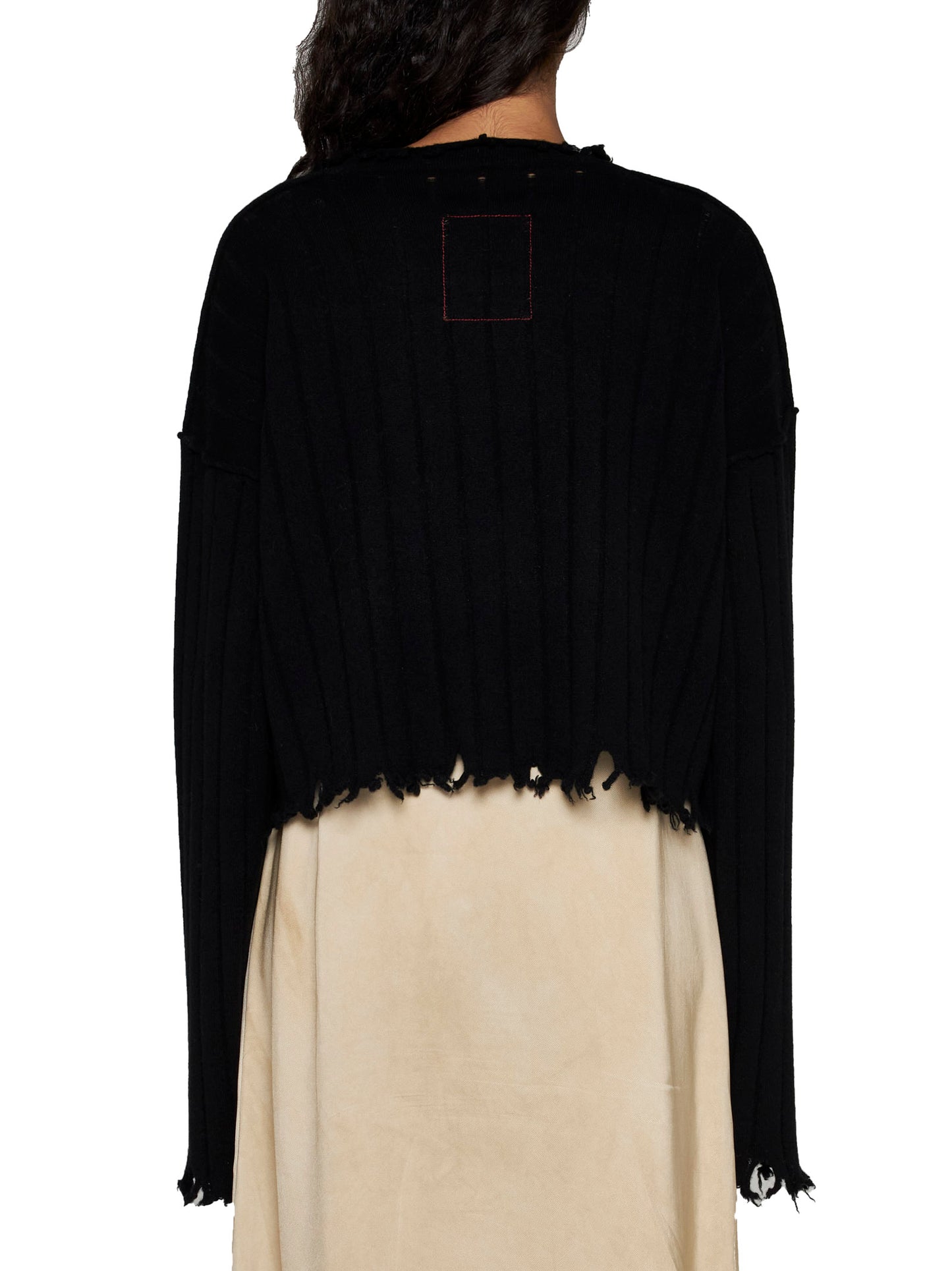 Top with fringed hem