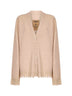Beige cashmere knit over cardigan
