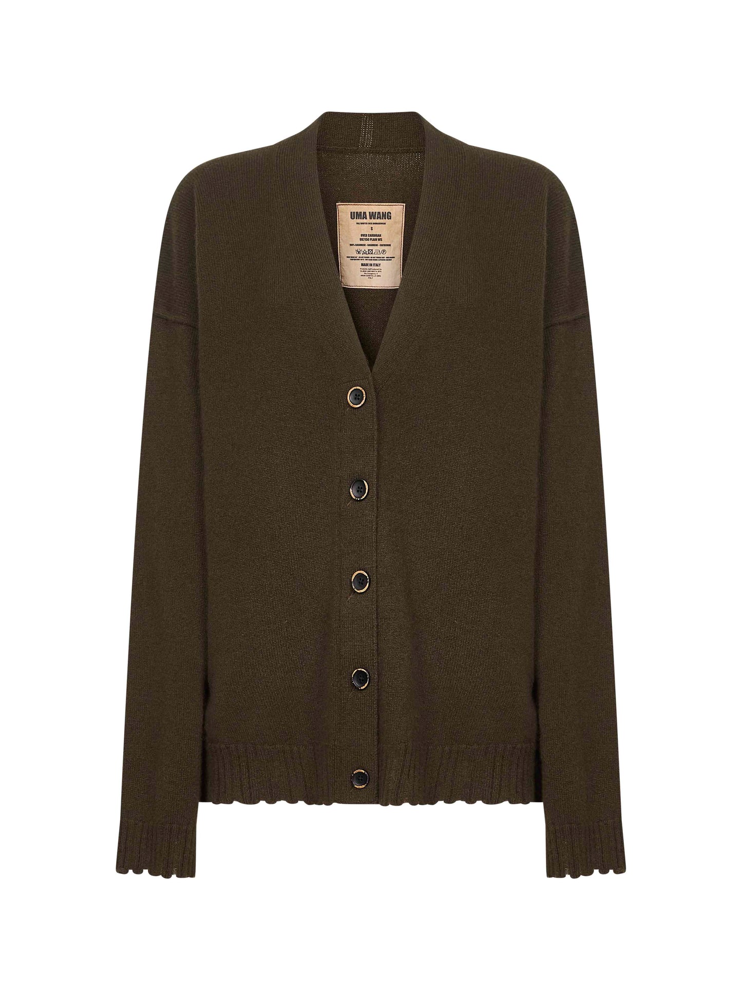 Green cashmere knit over cardigan