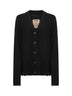 Black cashmere knit over cardigan