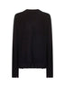 Black cashmere knit over cardigan