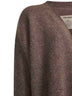 Brown raccoon fur kimono-style cardigan