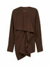 Brown virgin wool frontera canvas blouse