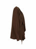 Brown virgin wool frontera canvas blouse
