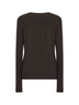 Brown jersey top with twisted detail