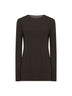 Brown stretch jersey blouse