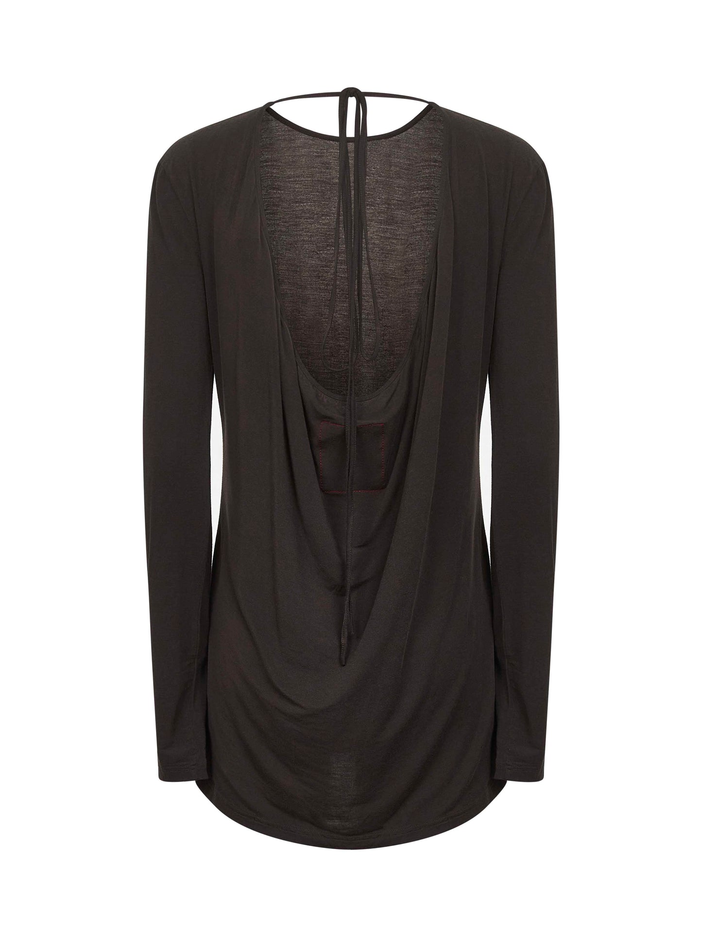 Brown stretch jersey blouse