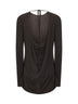 Brown stretch jersey blouse