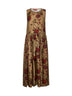 Printed viscose and cupro Ardal midi dress