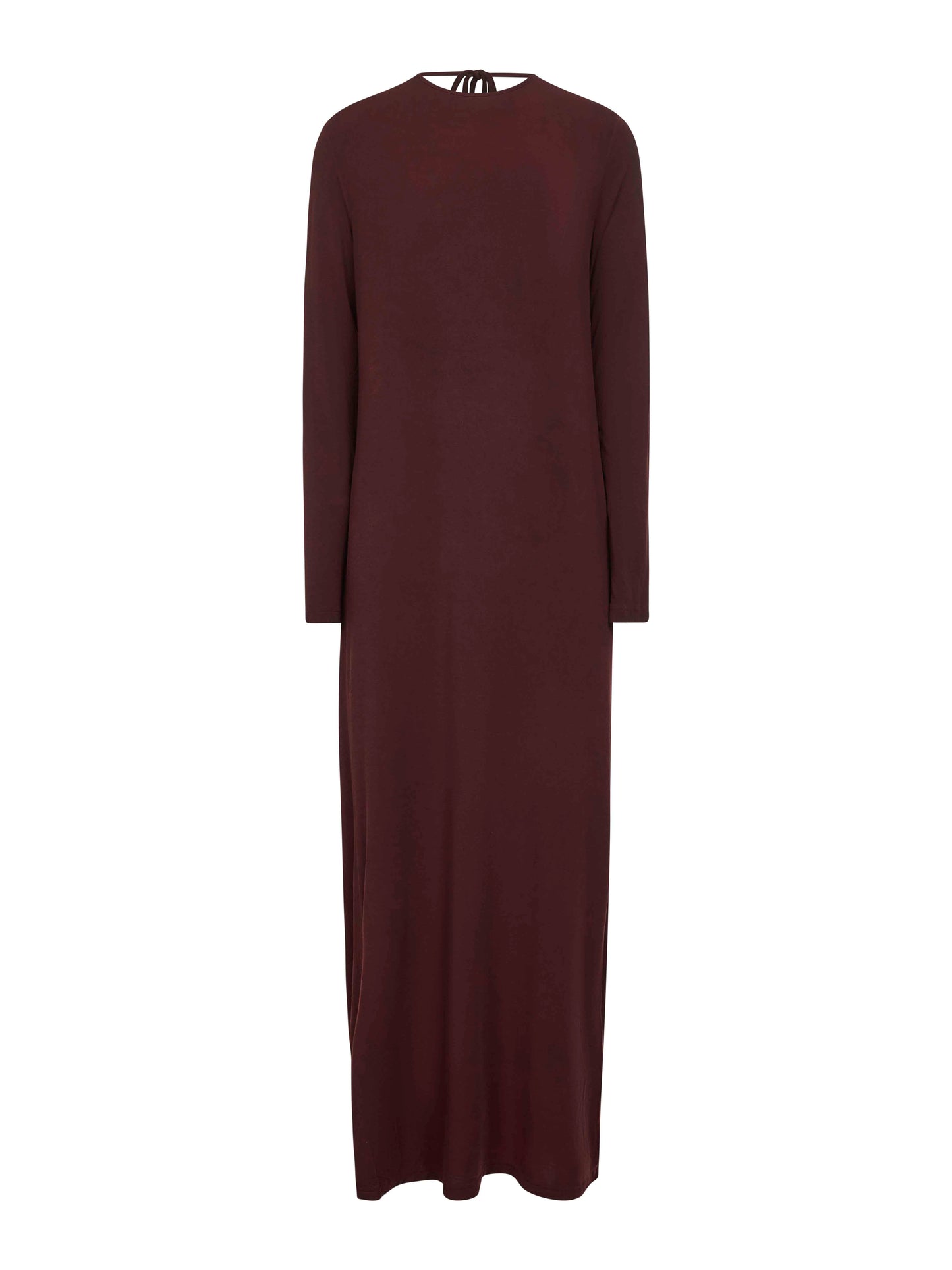 Dark red stretch jersey Dea long dress