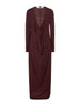 Dark red stretch jersey Dea long dress