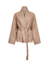 Beige cashmere blend Kobina kimono-style jacket