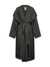 Black chevron Pitti coat with hood