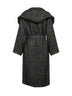 Black chevron Pitti coat with hood