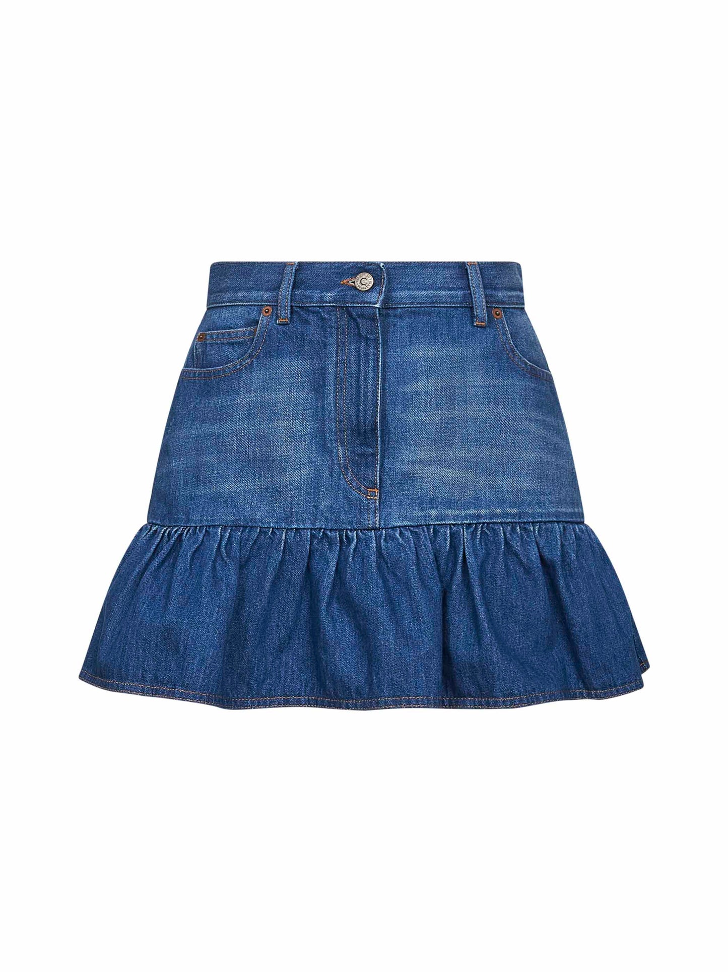 Minigonna in denim blu