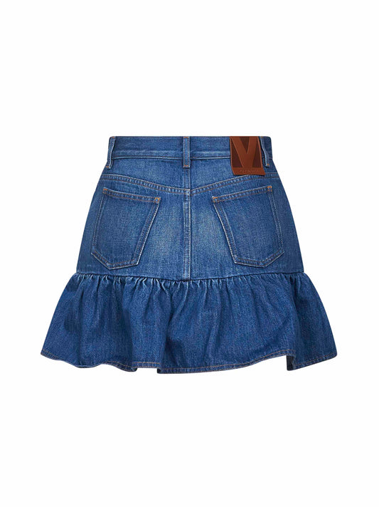 Minigonna in denim blu