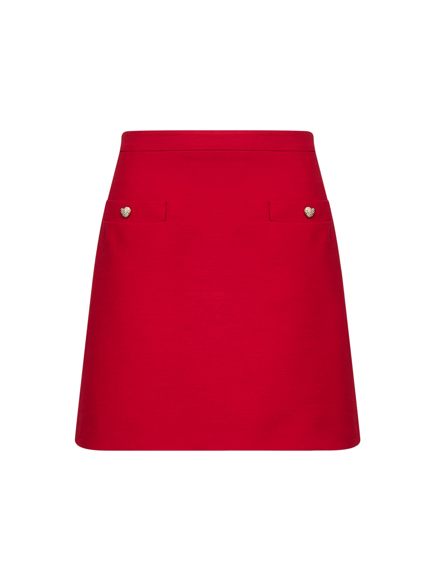 Gonna mini in Crepe Couture rosso