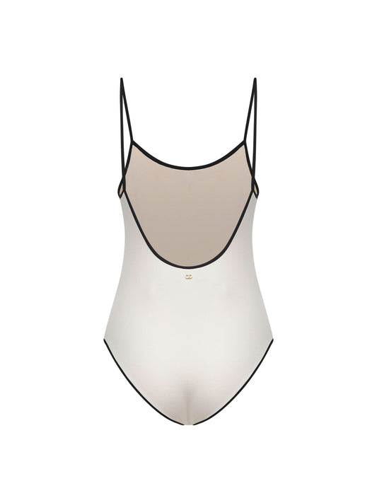 Costume intero stampa Chez Valentino rosa