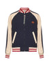 Bomber Valentino in lana e cotone blu e burro