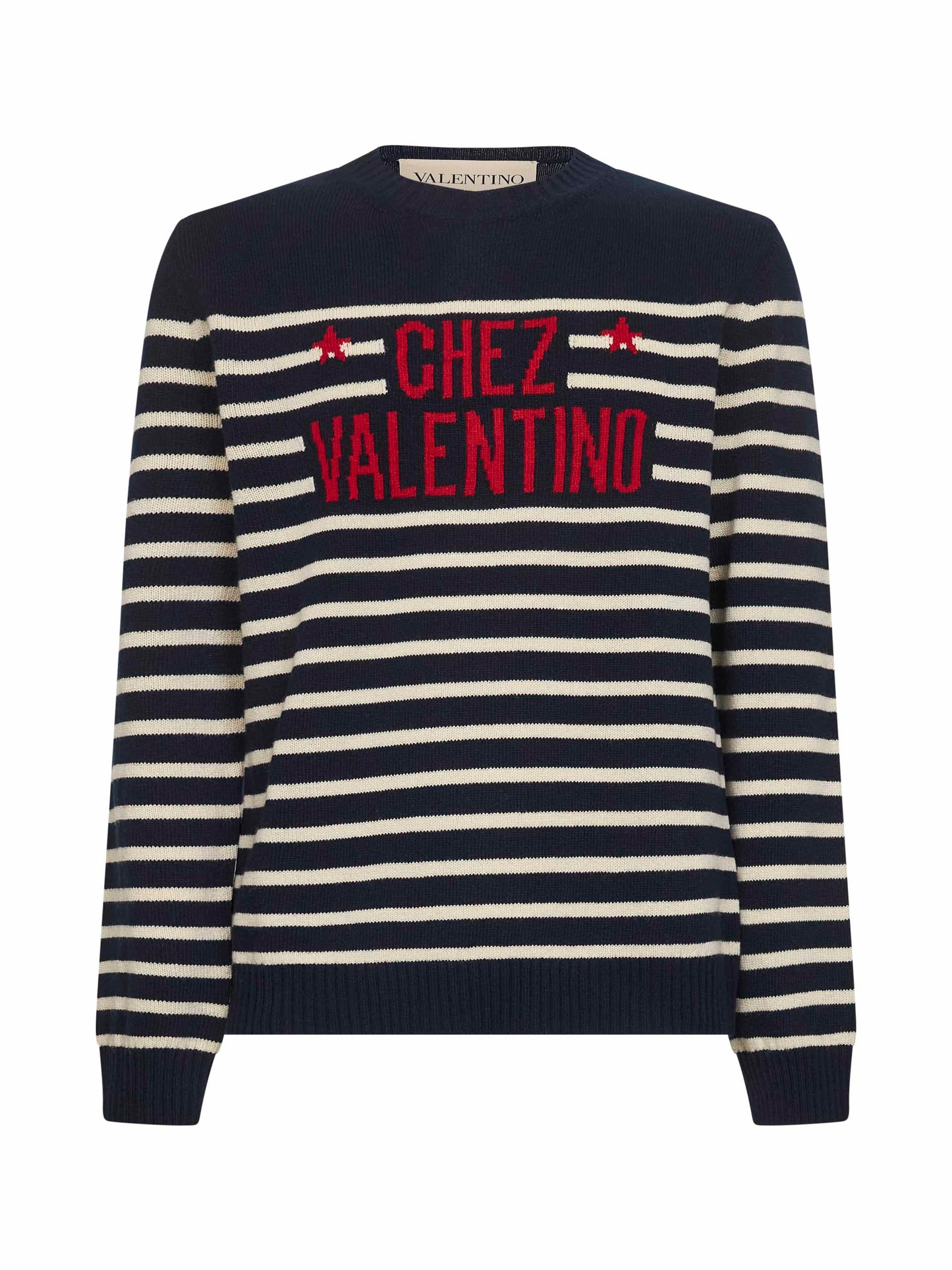 Blue striped wool Chez Valentino sweater