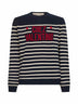 Blue striped wool Chez Valentino sweater