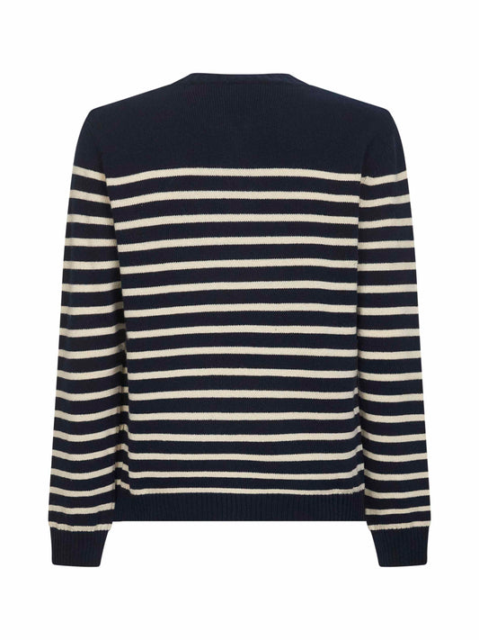 Blue striped wool Chez Valentino sweater