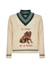 Cream Le Chien de la Maison embroidered sweater