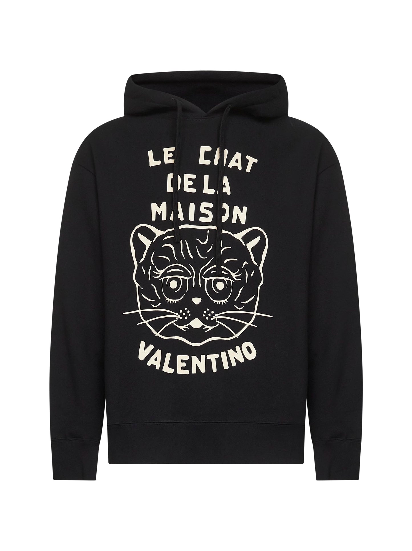 Felpa con cappuccio Le Chat De La Maison nera