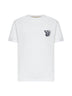T-Shirt in cotone bianco con ricamo VG