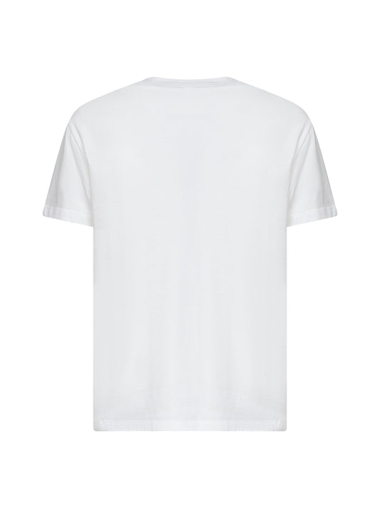 T-Shirt in cotone bianco con ricamo VG