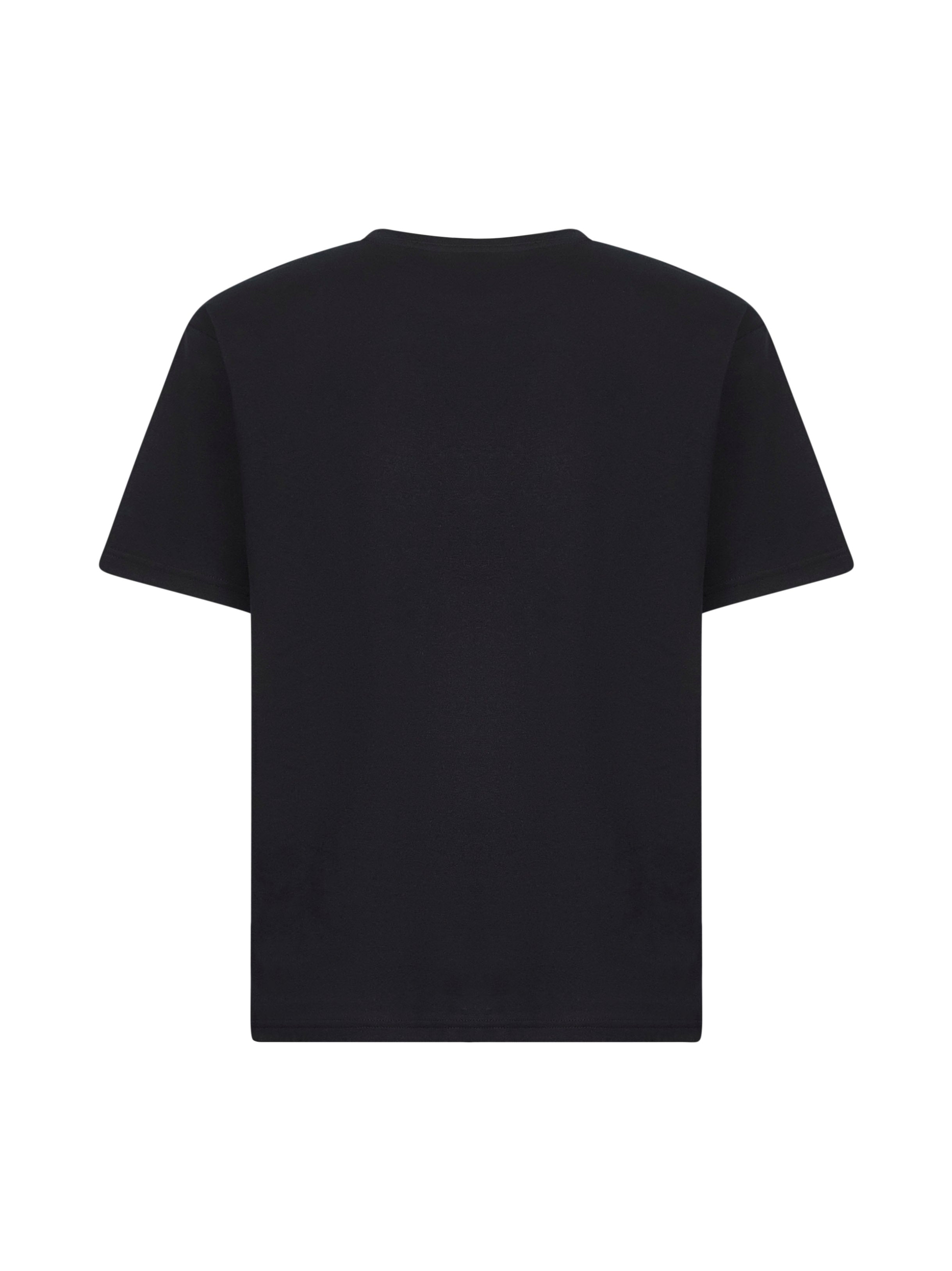 Black cotton Le Chat De La Maison print T-Shirt – Daniello.com