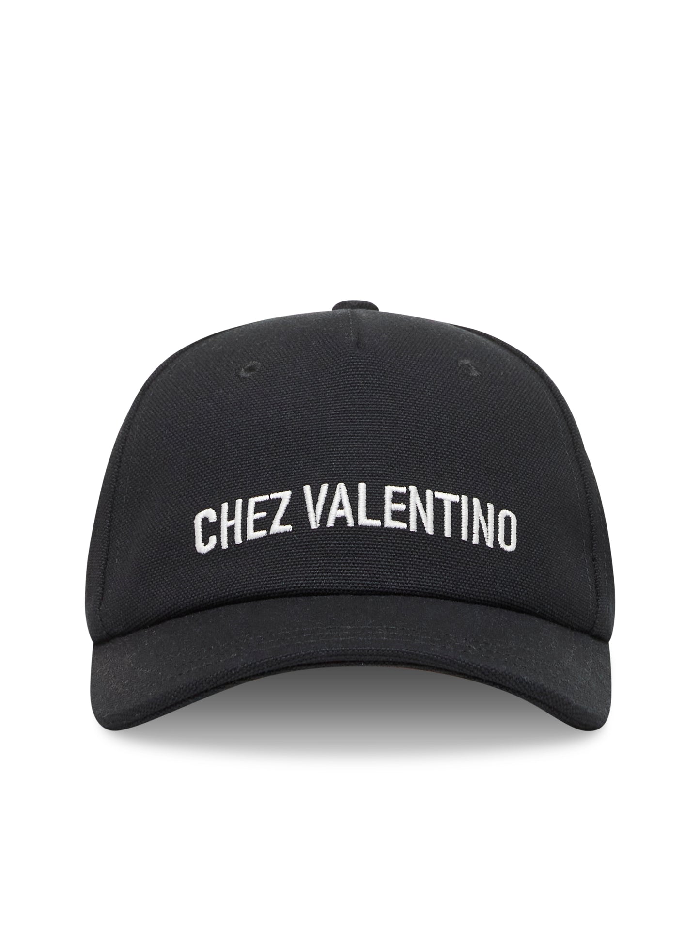 Black cotton Chez Valentino baseball cap
