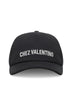 Black cotton Chez Valentino baseball cap