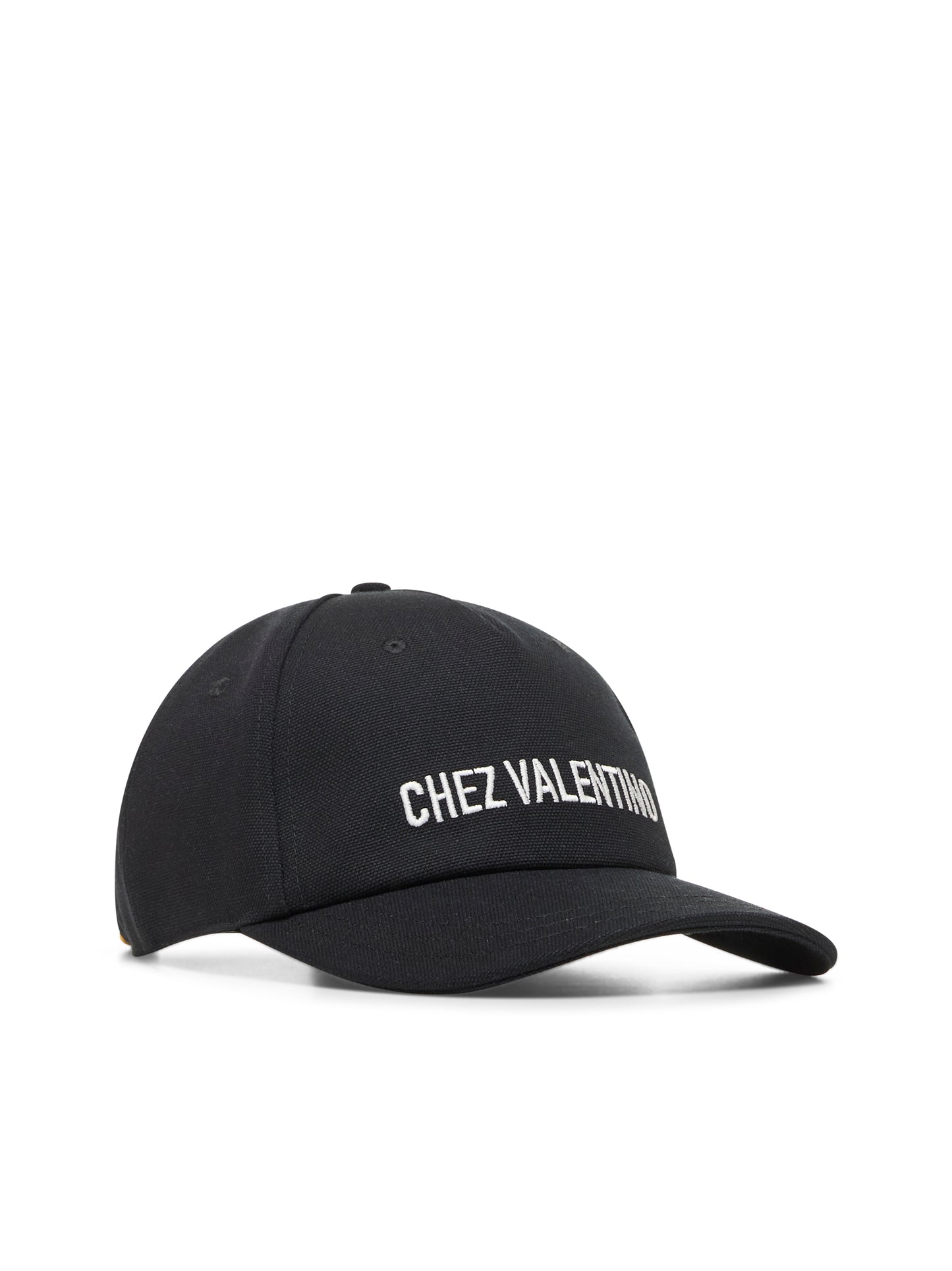 Black cotton Chez Valentino baseball cap