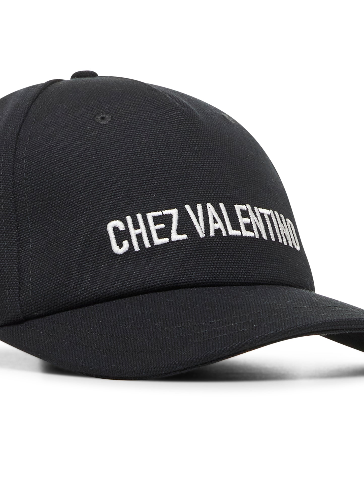 Black cotton Chez Valentino baseball cap