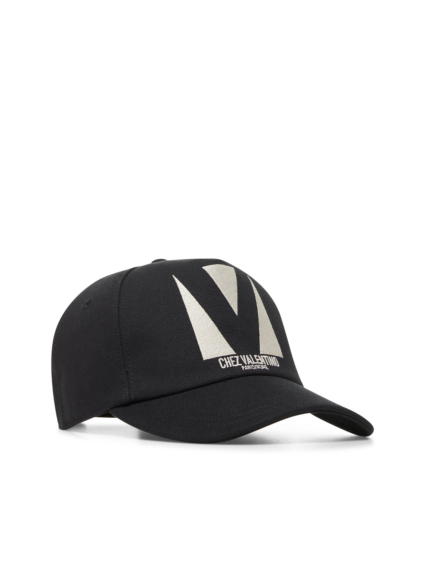 Black cotton Chez Valentino baseball cap