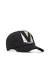 Black cotton Chez Valentino baseball cap