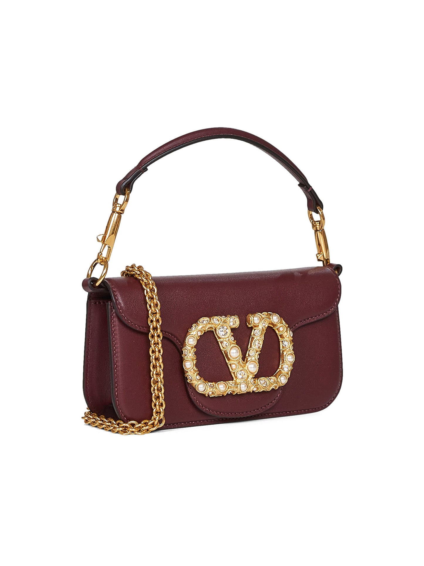 Borsa a spalla piccola Locò bordeaux