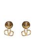 Orecchini dorati VLogo Signature con Swarovski argento