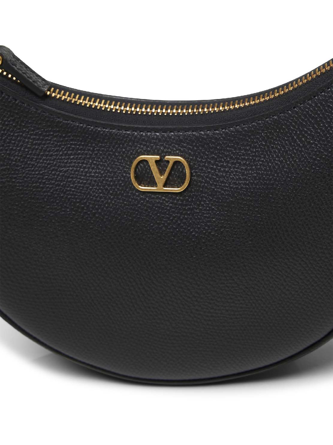 Black Vlogo Signature mini hobo bag