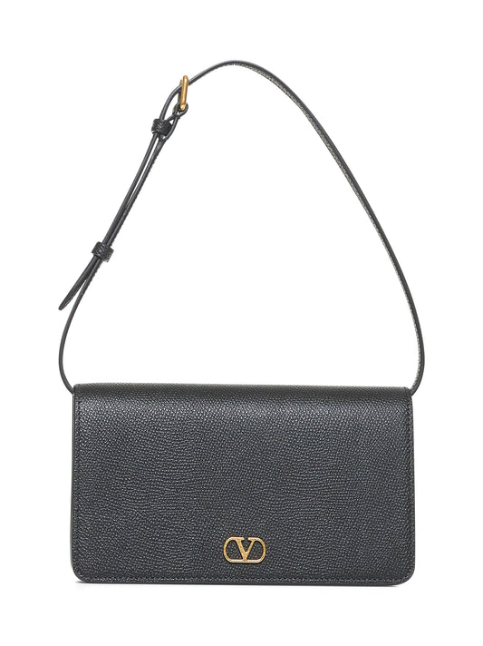 Black Vlogo Signature mini shoulder bag